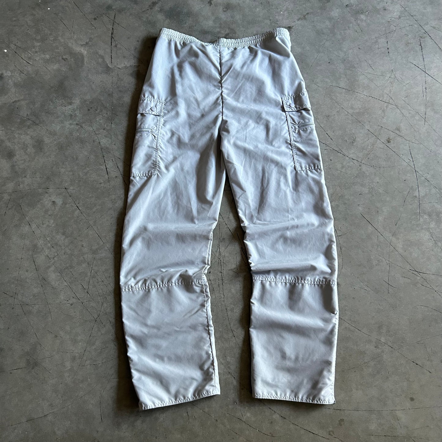 Vintage Gray Nike Multi-Pocket & Zipper Track Pants