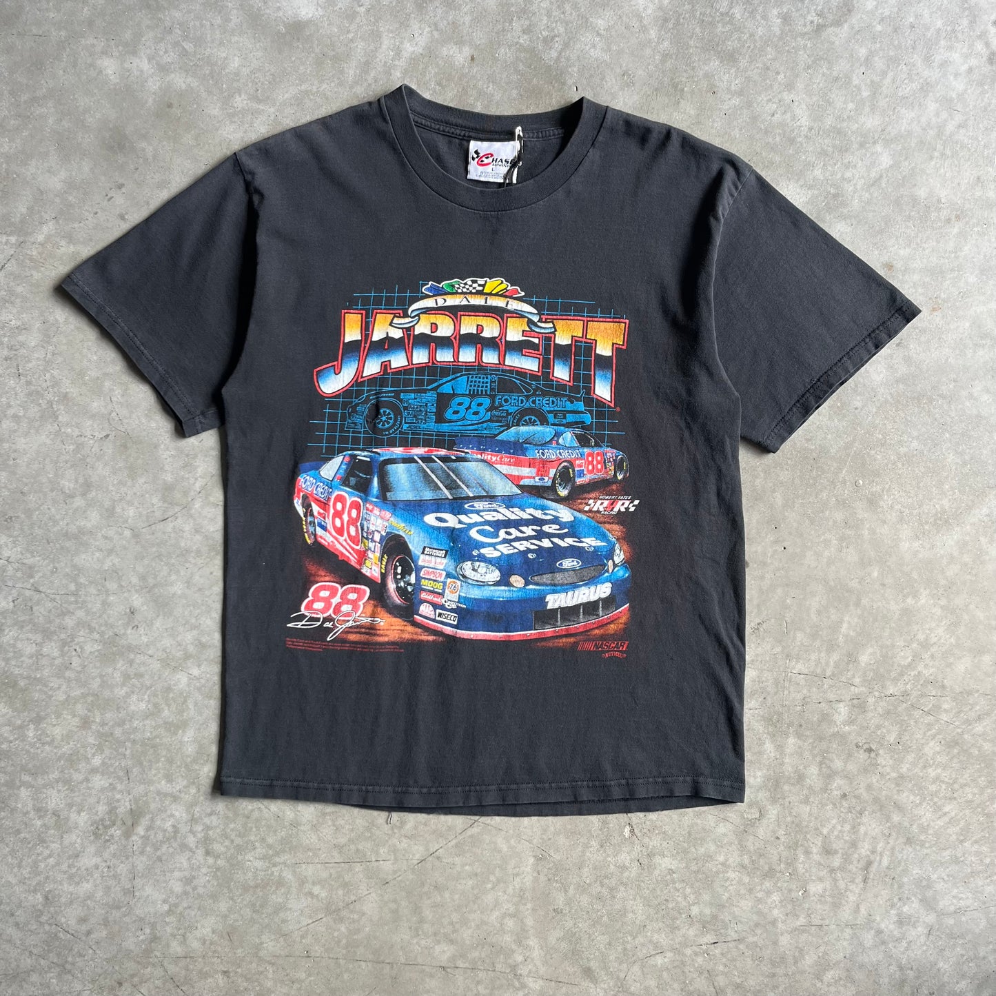 Vintage Dale Jarrett Distressed Car Racing Tee