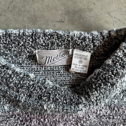 Vintage Method Brand Purple & Gray Knit Sweater