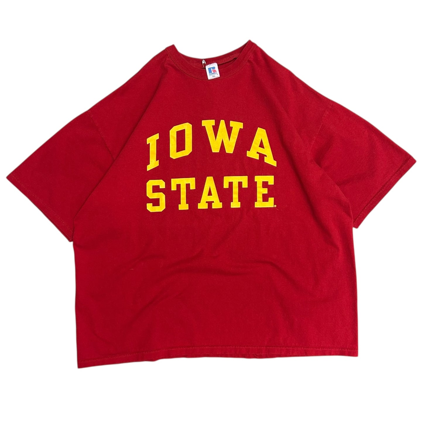 Vintage Russell Iowa State Spell Out Red T Shirt