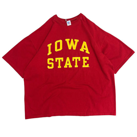 Vintage Russell Iowa State Spell Out Red T Shirt