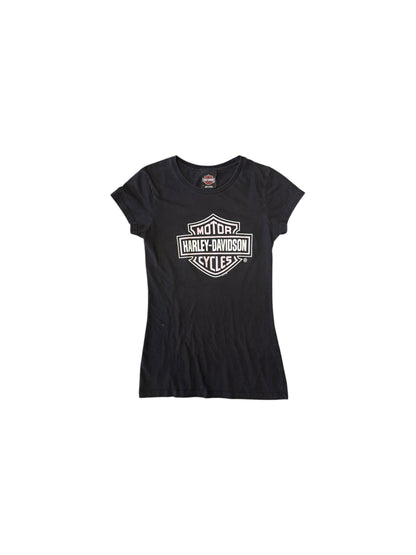 Women’s Y2K Harley Davidson Pink Logo Baby T