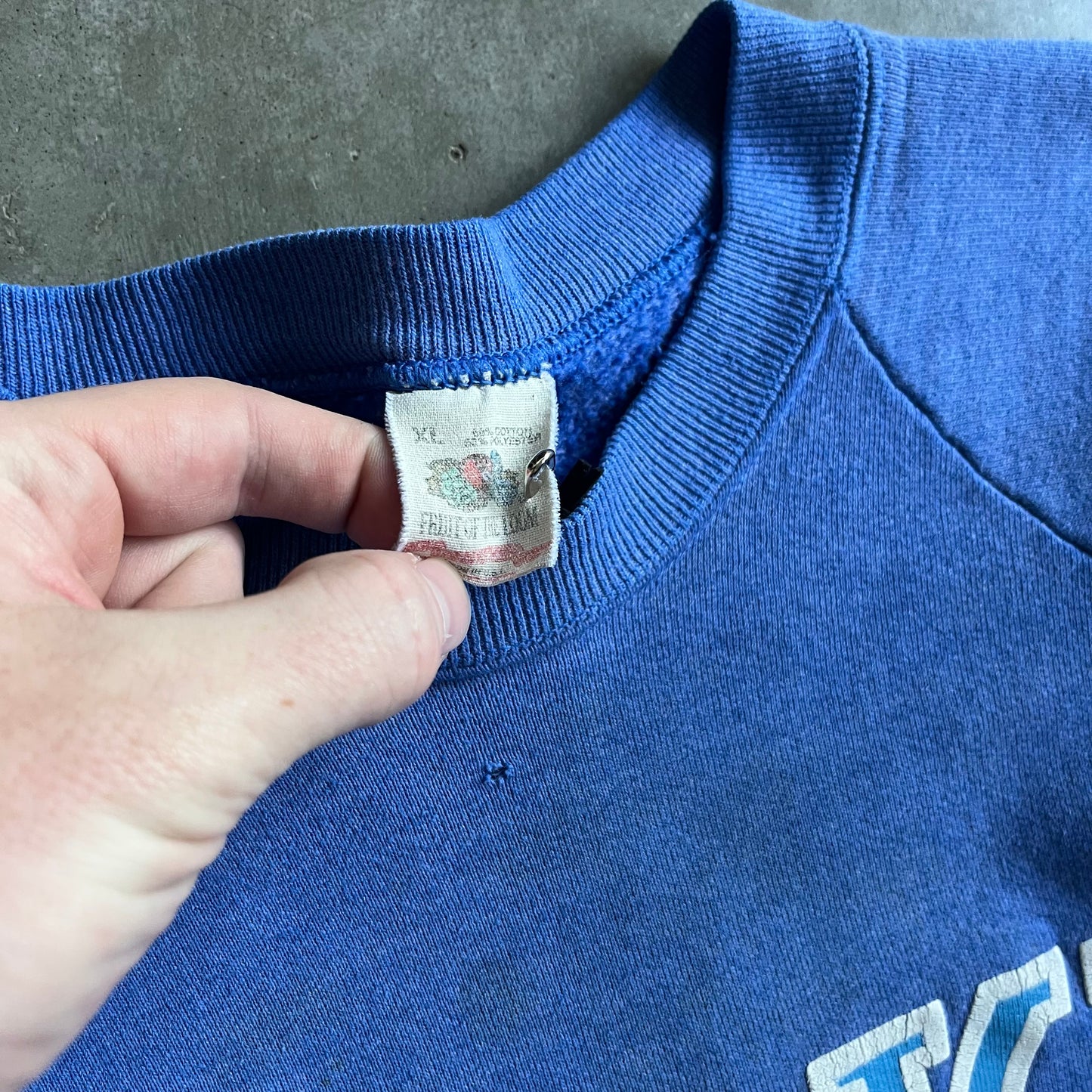 Vintage Drake University Bulldogs Mascot Multi-Print Raglan Sweatshirt