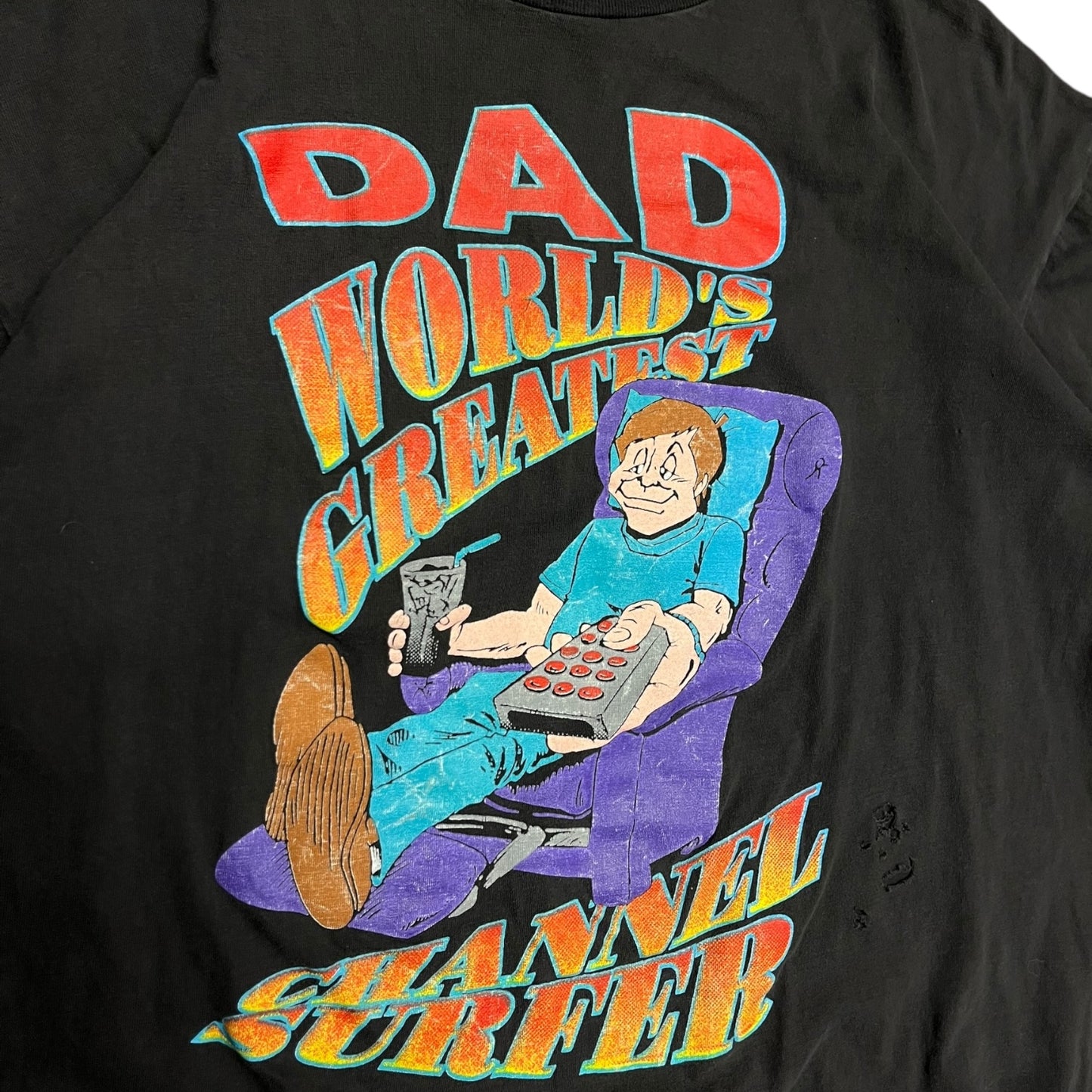 Vintage Dad Worlds Greatest Channel Surfer Tee