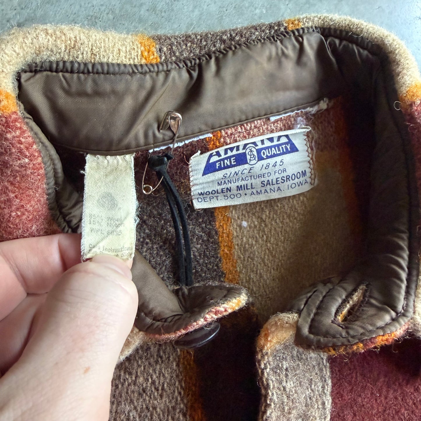 Vintage Amana Orange Woolen Mill Shirt Jacket