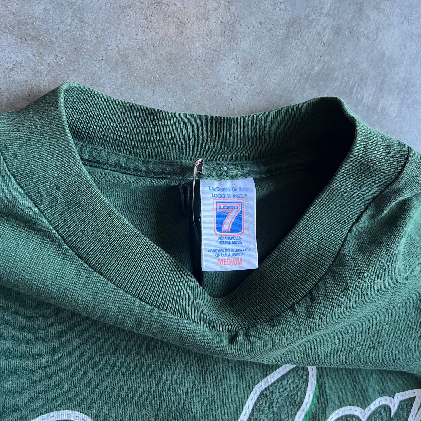 Vintage Logo 7 Green Bay Packers Script Tee
