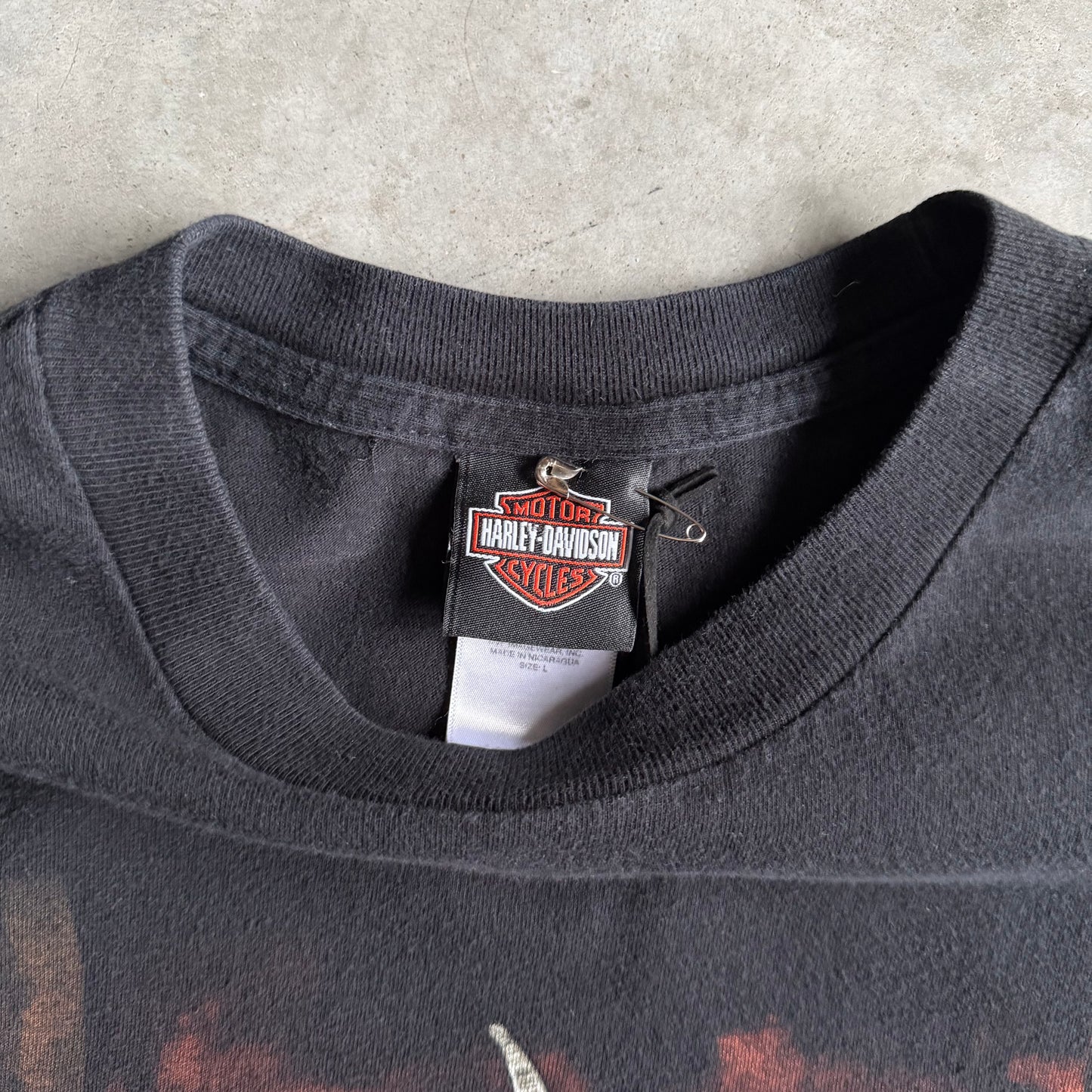 Y2K Harley Davidson Majestic Eagle & Ribbon Tee