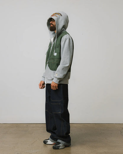 Brigade - Tromp-L'oeil Vest Zip Hoodie (Grey)