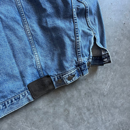 Harley Davidson Denim Jean Jacket W/ Emblem Patch