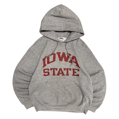 Y2K Iowa State Grey & Red Spell-Out Hoodie
