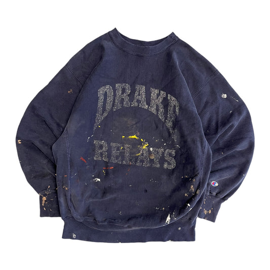 Vintage Champion Reverse Weave Drake Relays Thrashed & Painted