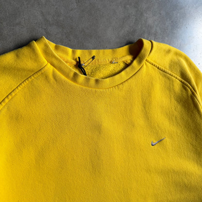 Vintage Nike Small Logo Yellow Sweatshirt
