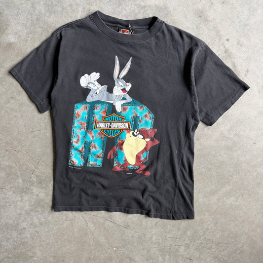 Vintage 90s Harley Davidson X Looney Tunes Bugs & Taz T Shirt