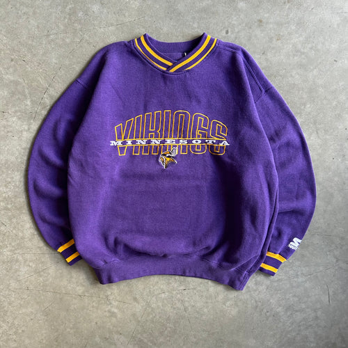 Vintage Minnesota Vikings Starter Purple Ringer Sweatshirt