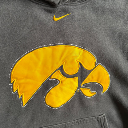 Y2K Nike Iowa Hawkeyes Big Center Hawk Logo Hoodie