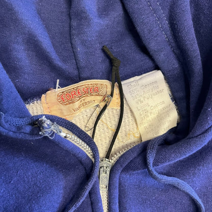 Vintage Navy Thermal Lined Zip Up Hoodie