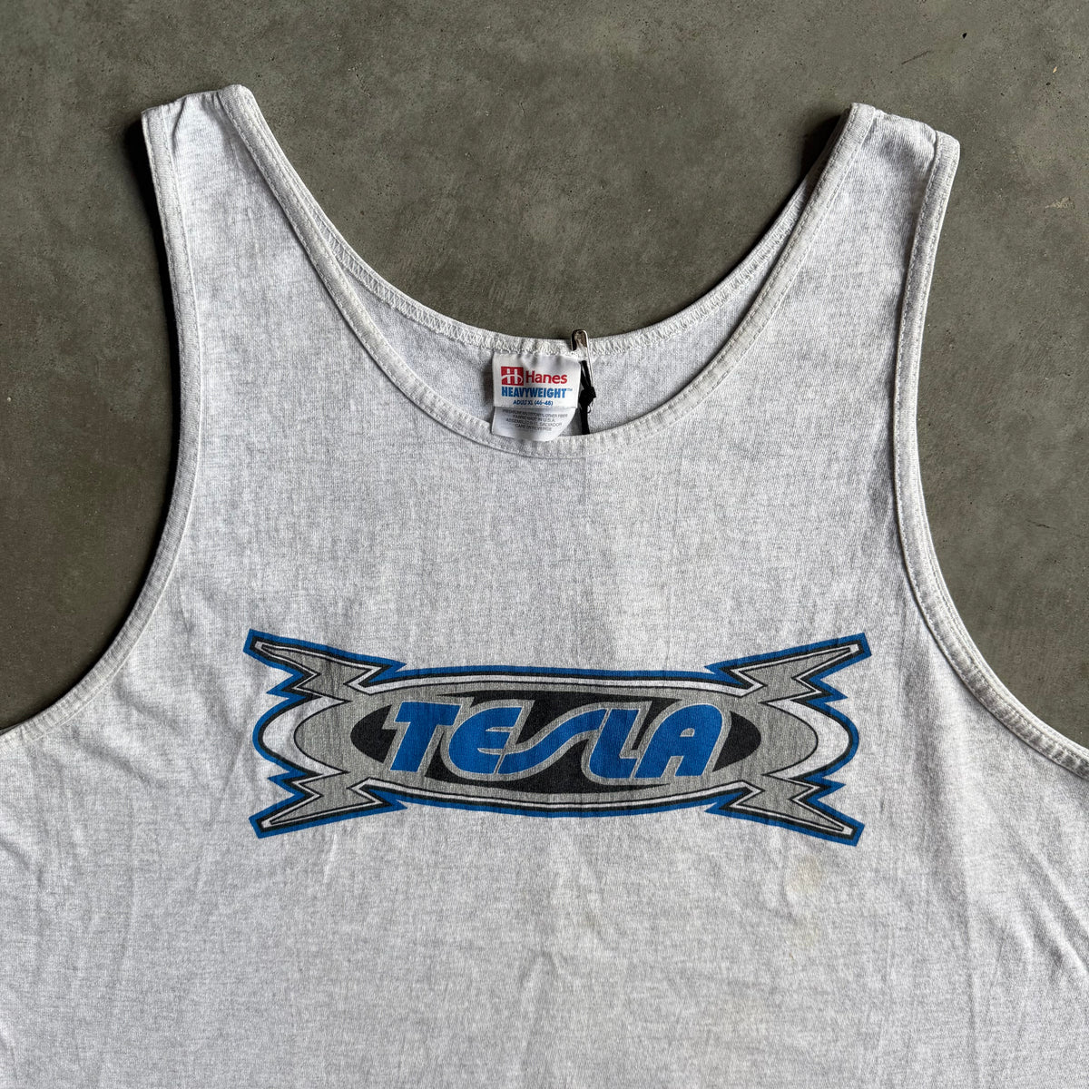 Vintage Tesla Rock Band Logo Sleeveless Tee