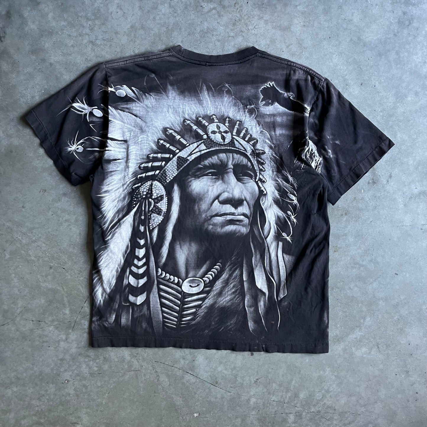 Vintage Jay’s Rock Native Chief & Eagle AOP Tee