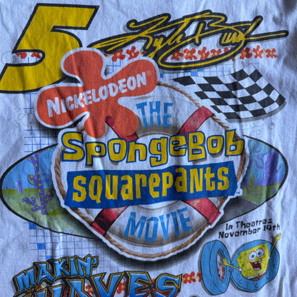 Vintage SpongeBob SquarePants Movie NASCAR Kyle Busch Tee