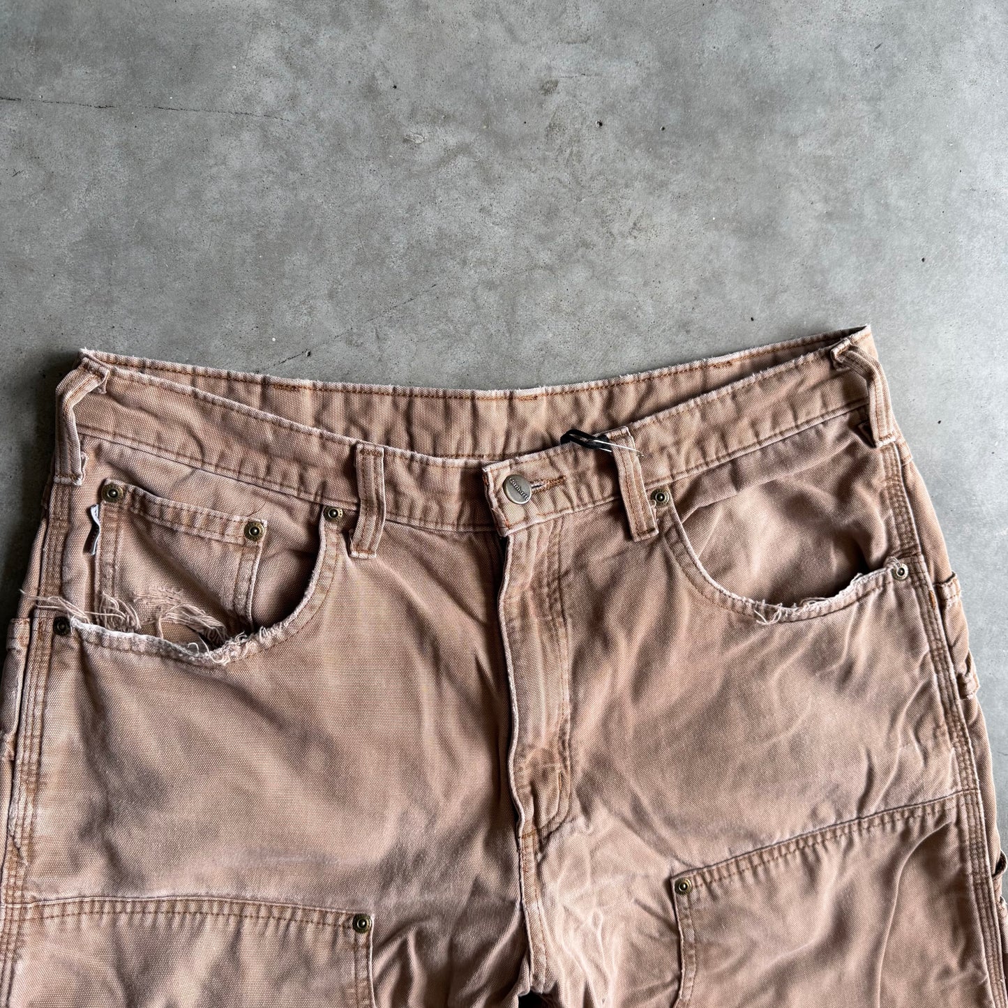Vintage Carhartt B183 BUC Tan Double Knee Carpenter Jeans