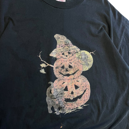 Vintage Stack Of Jack-O-Lanterns And Black Cat Tee