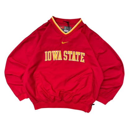 Y2K Iowa State Nike Center Swoosh Red Pull-Over Windbreaker
