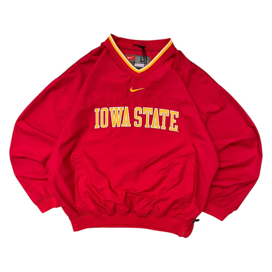 Y2K Iowa State Nike Center Swoosh Red Pull-Over Windbreaker