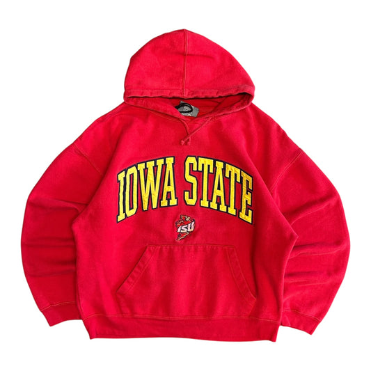Y2K Iowa State Yellow Spell-Out Red Hoodie