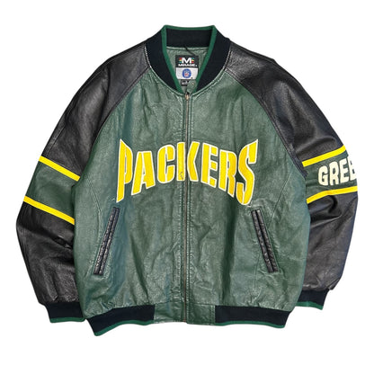 Vintage Green Bay Packers Mirage Leather Jacket