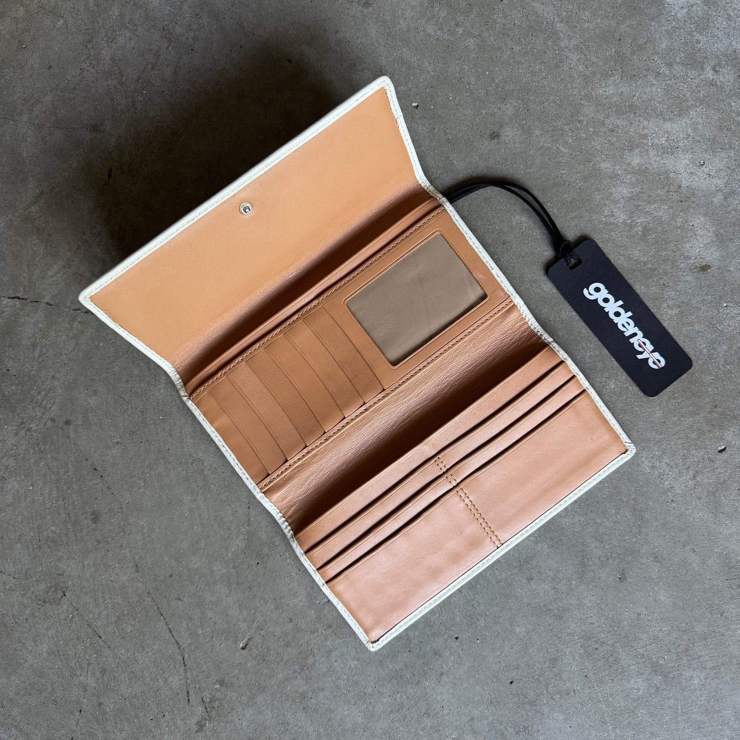 Y2K Coach White Leather Wallet