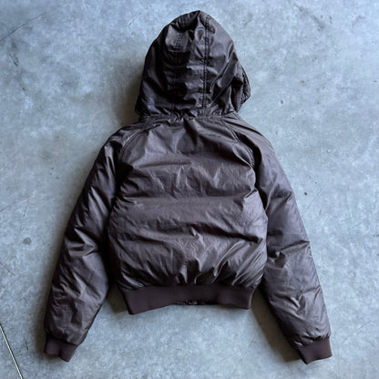 Women’s Y2K Ralph Lauren Mocha Brown Bomber Puffer Jacket