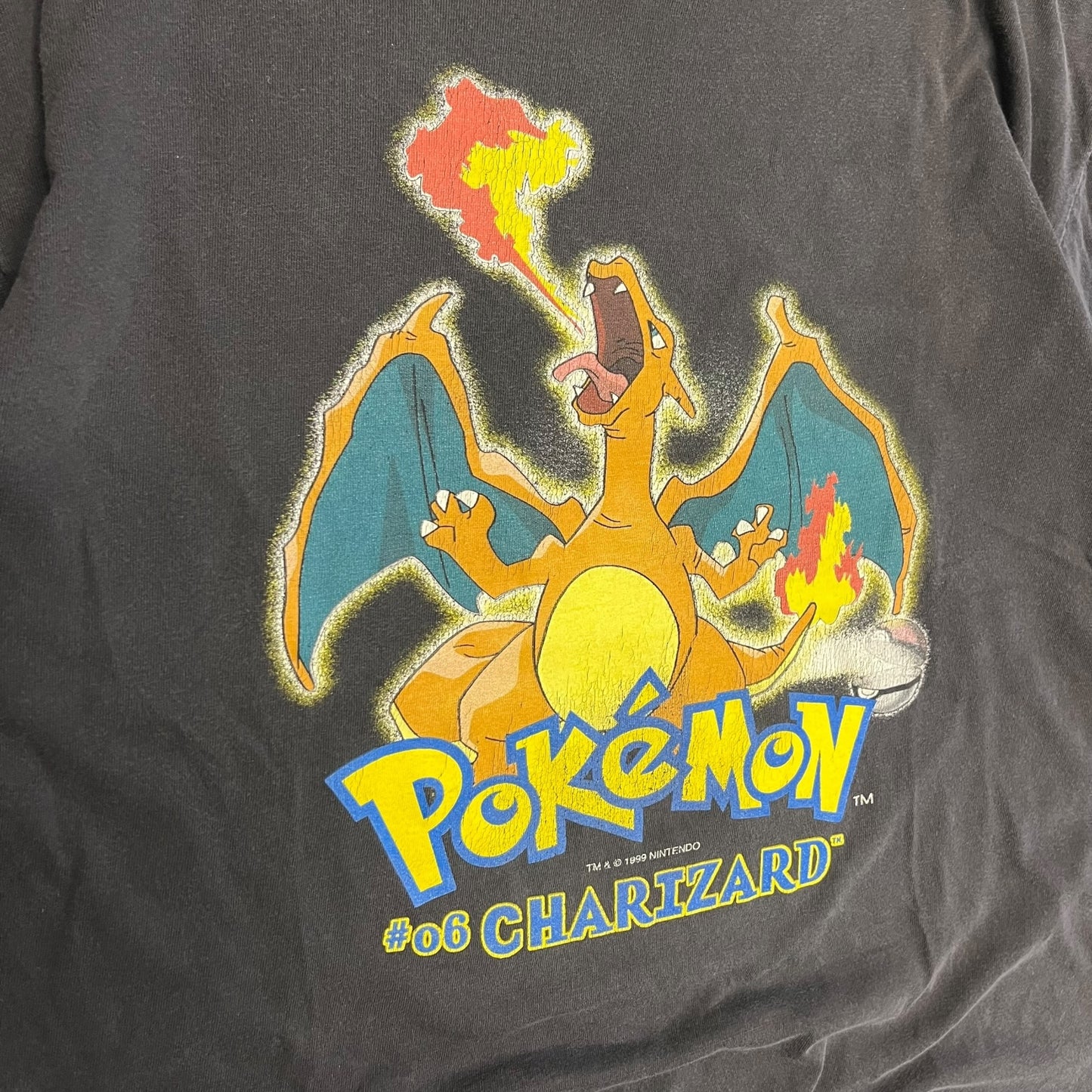 Vintage 1999 Nintendo Pokemon Charizard #06 T Shirt