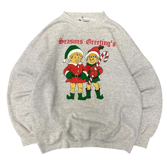 Vintage Seasons Greetings Elf Sweatshirt