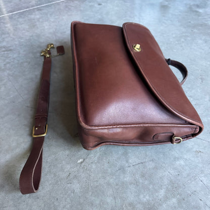 Coach 80s Mahogany Lexington Brief Case Made In United States