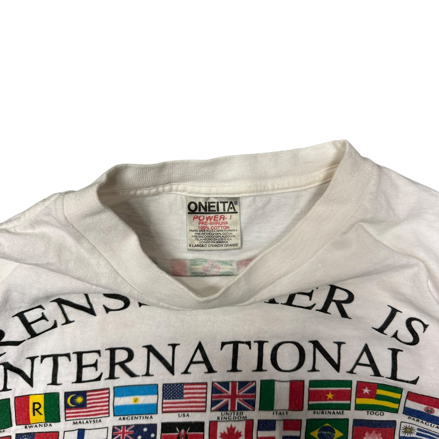 Vintage “Rensselaer Is International” Flags Tee
