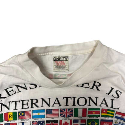 Vintage “Rensselaer Is International” Flags Tee