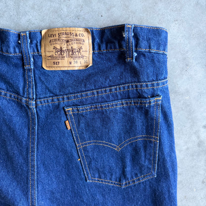 Vintage Levi’s 517 Bootcut Orange Tab Dark Wash Jeans
