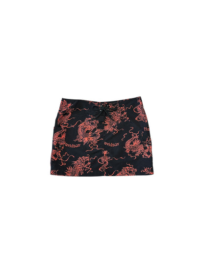 Women’s Y2K Harley Davidson Dragon Cargo Mini Skirt