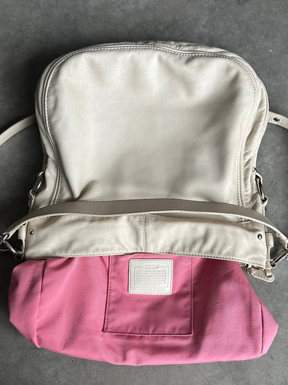 Coach Y2K White Leather Zoe Bag