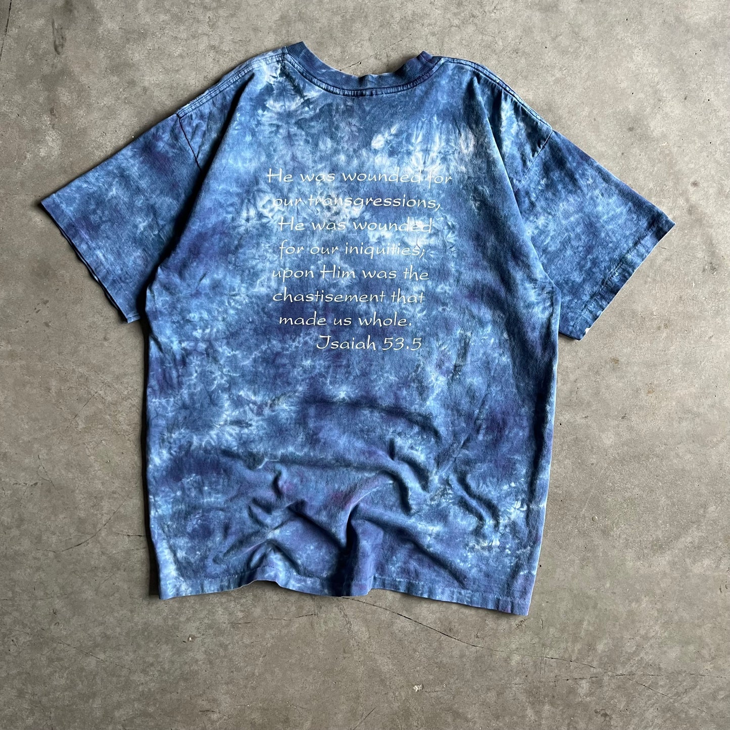 Vintage Gustave Dore Crucifixion Tie Dye Jesus T Shirt