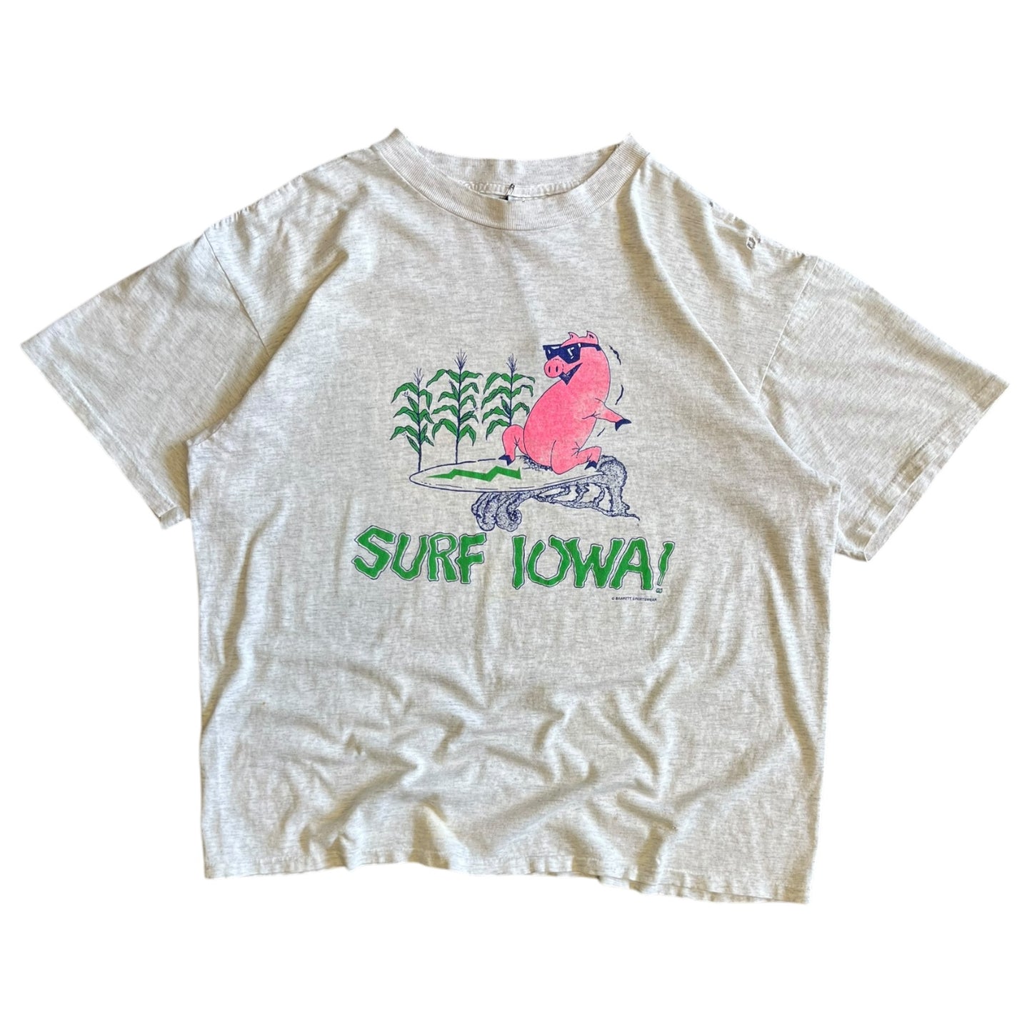 Vintage Distressed Surf Iowa Pig T Shirt