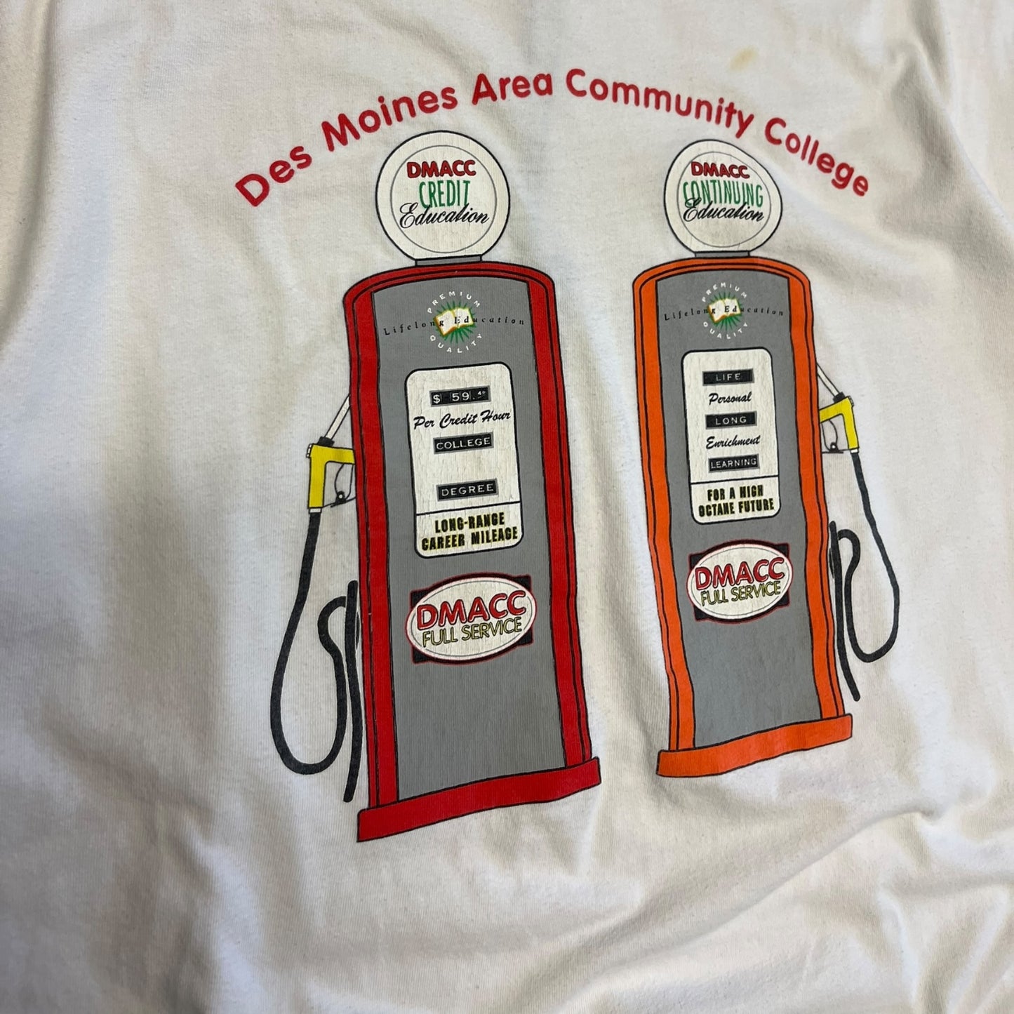 Vintage Des Moines Area Community College Gas Pump Tee