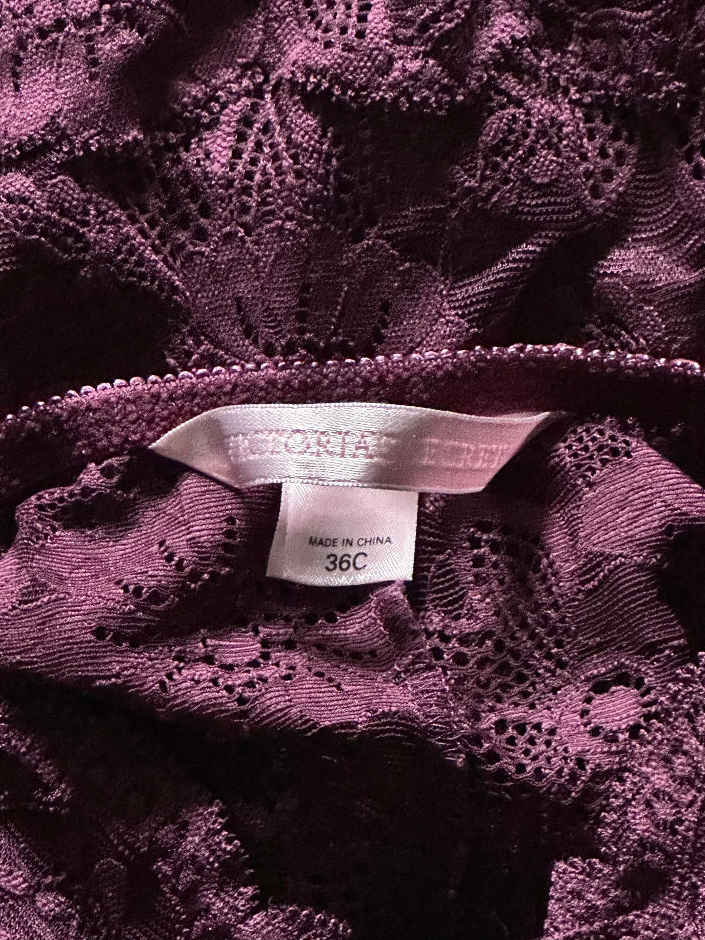 Women’s Y2K Victoria Secret Plum Lace Body Con Slip