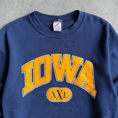 Vintage Iowa “XXL” Spell-Out Navy Sweatshirt