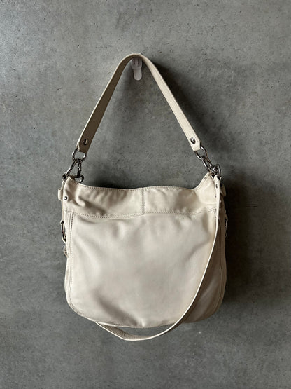 Coach Y2K White Leather Zoe Bag