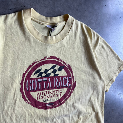 Vintage Gotta Race Dual Big Logo Yellow Tee