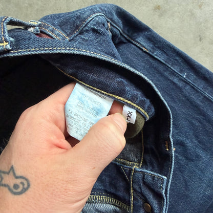 A Bathing Ape Indigo Denim Star Embroidered Jeans