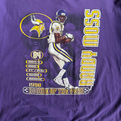 1998 Randy Moss Rookie Of The Year Vikings Player Tee