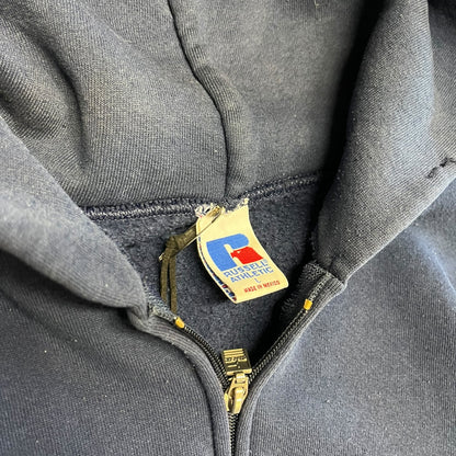 Vintage Blue Russell Zip Up Hoodie