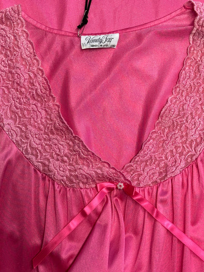Women’s Vintage Vanity Fair Hot Pink Night Gown